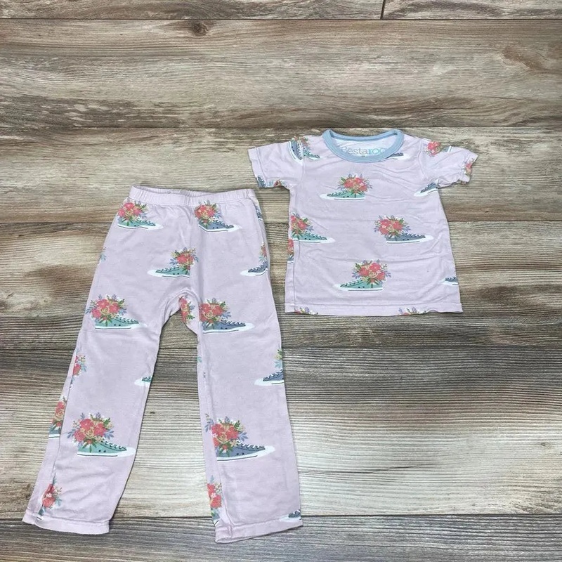 Bestaroo 2pc Floral High Top Pajama Set sz 18m Pink 18m Used