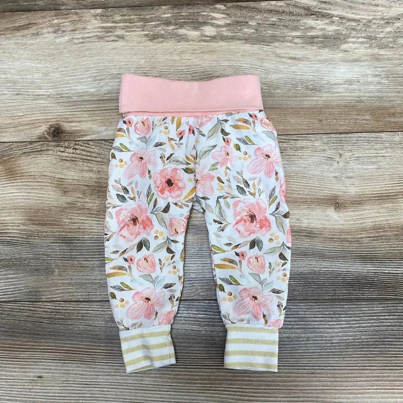 Bibiti Bobiti Watercolor Floral Pants sz 0-3m Pink 0-3m Used