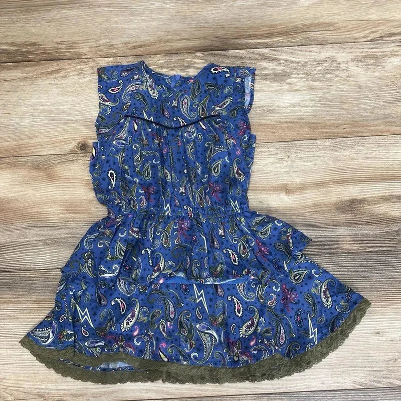 Zadig & Voltaire Freja Paisley Print Dress sz 4T Blue 4T Used