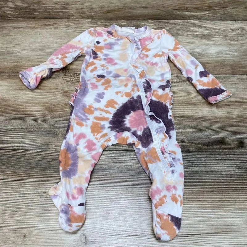 Angel Dear x Spearmint Love Tie Dye Footie sz 0-3m White 0-3m Used