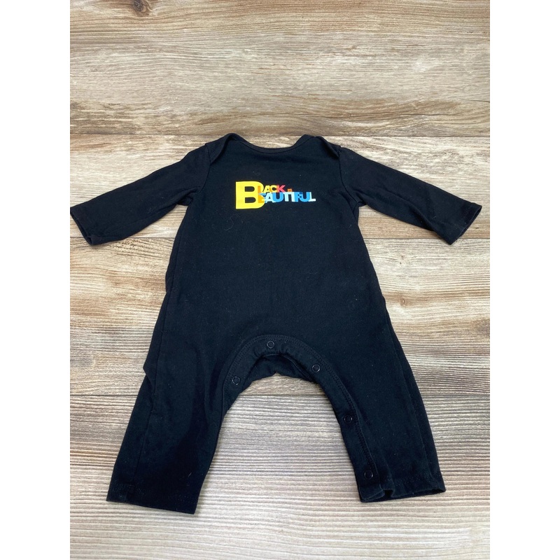 Black History Month Black Is Beautiful Coverall Black sz 0-3m