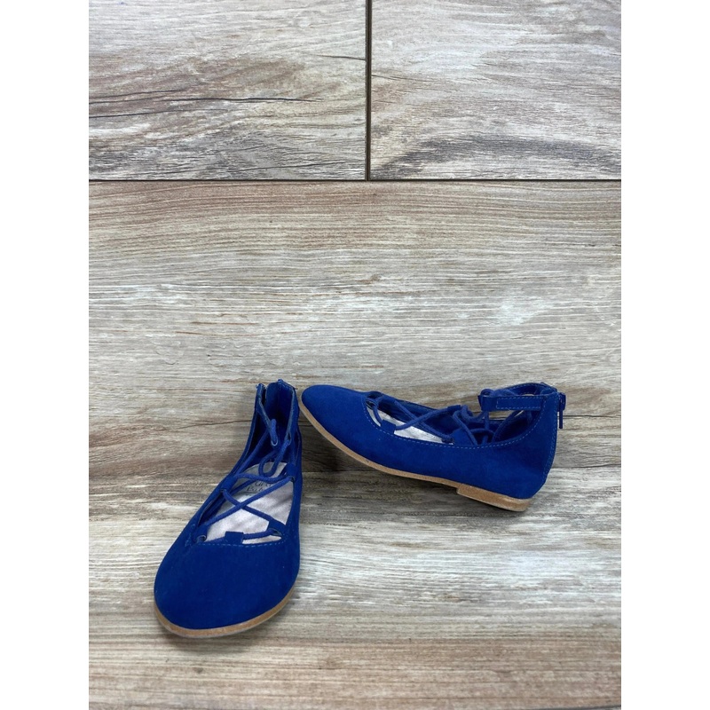 Zara Baby Lace Up Ballet Flats Blue Sz 5c