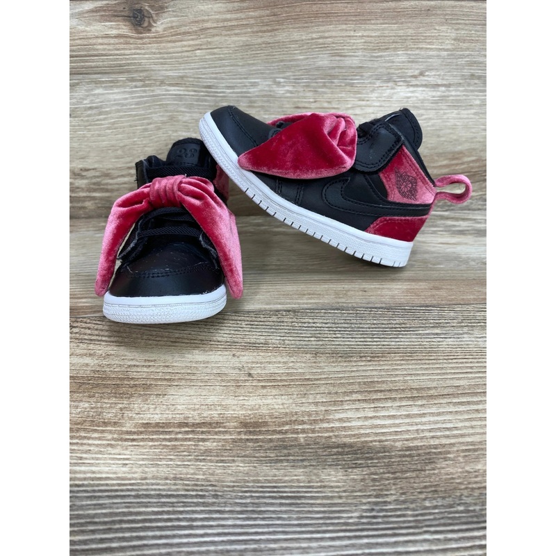 Air Jordan 1 Mid Bow TD 'Noble Red' Sneakers sz 9c