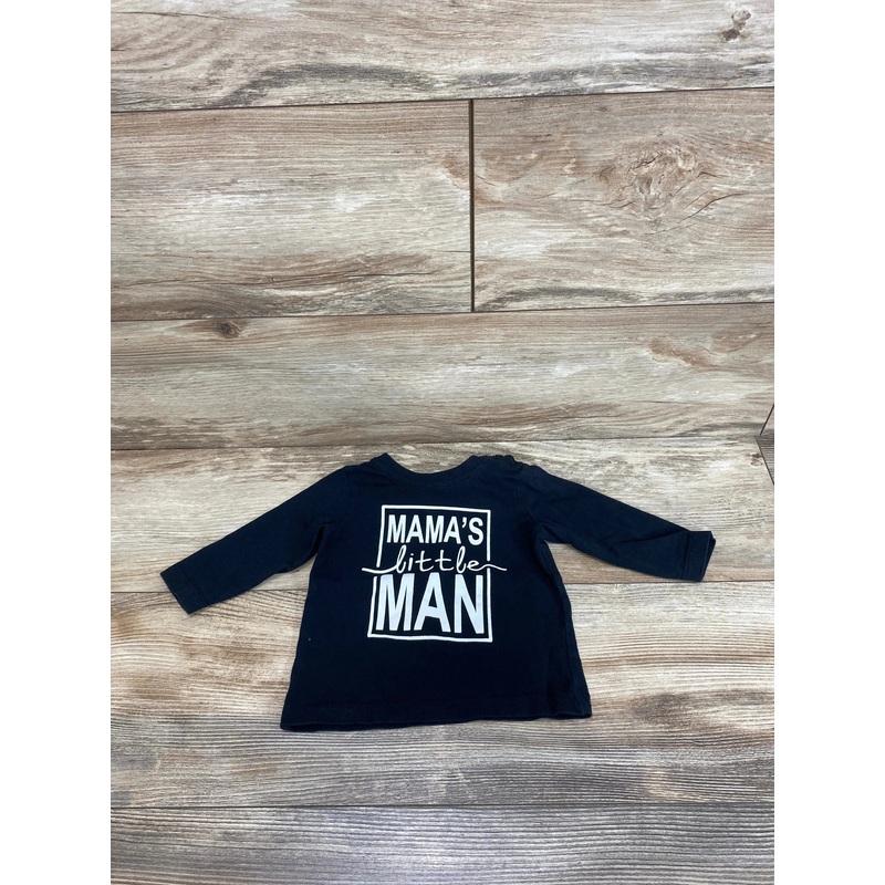 Baby Berry Mama's Little Man Shirt Black sz 3-6m
