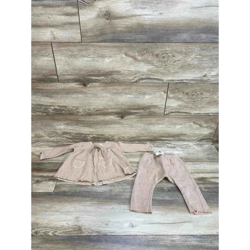 1 + In the family Striped Blush Blouse & Pants Set sz 6m