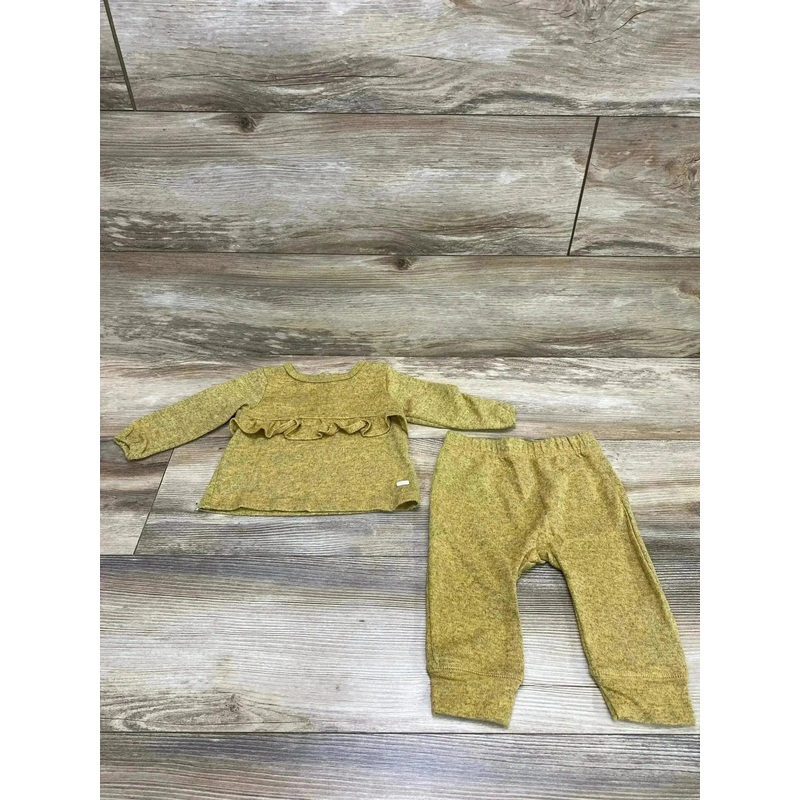 7 For All Mankind 2pc Shirt & Pants Yellow sz 6-9m