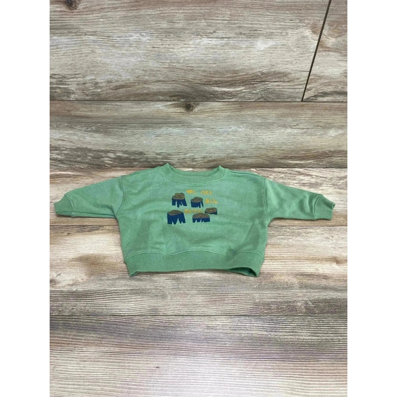 Amazon We Are All Different Sweatshirt Green sz 6m