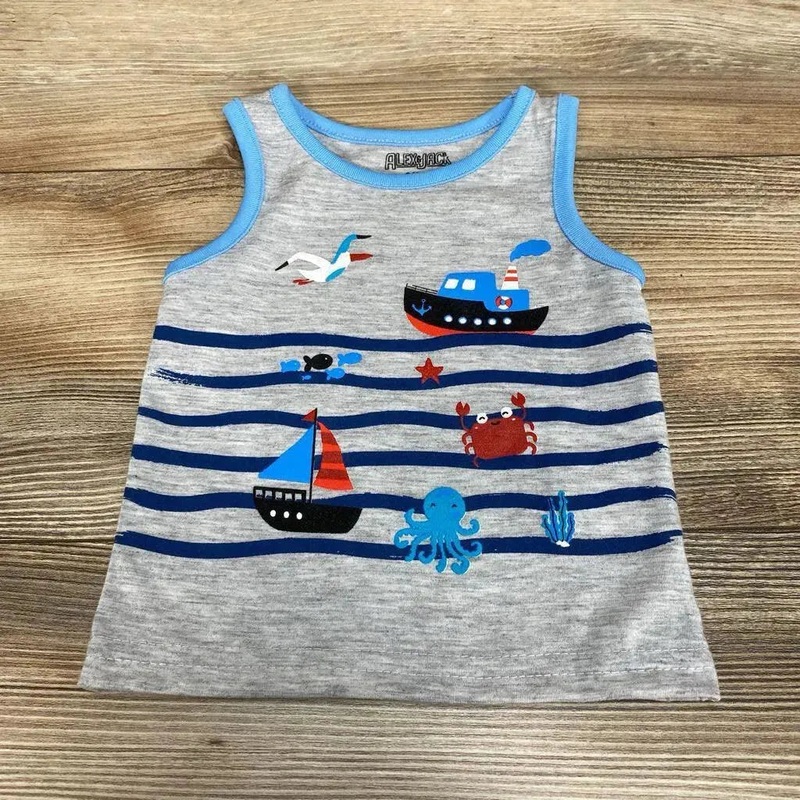 Alex & Jack Sea Life Tank Shirt sz 3-6m Grey 3-6m Used