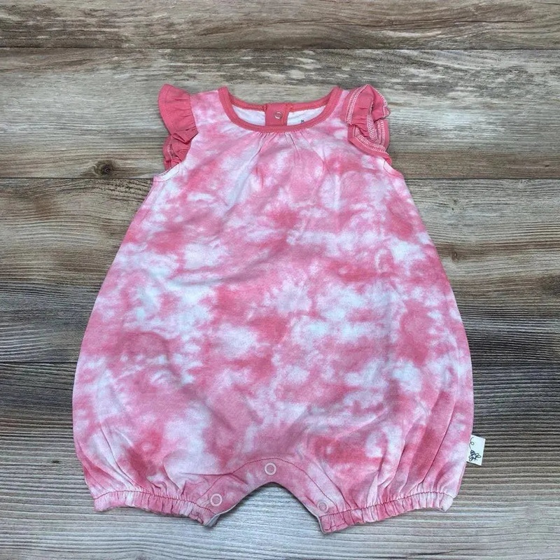 Burt's Bees Baby Tie-Dye Shortie Romper sz 3-6M Pink 3-6M Used