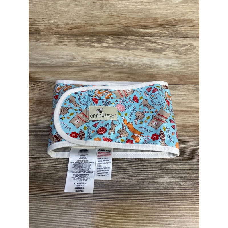 Anna & Eve Baby Swaddle Strap in Woodland Blue sz Large Blue Small Used