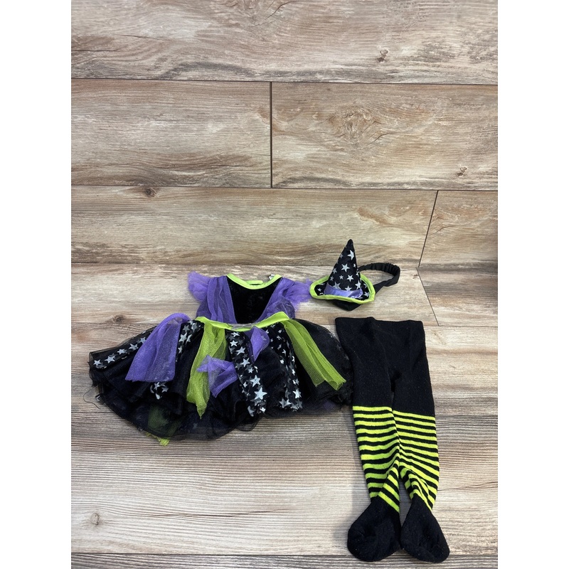 3pc Witch Costume Black sz 0-6m Black Newborn