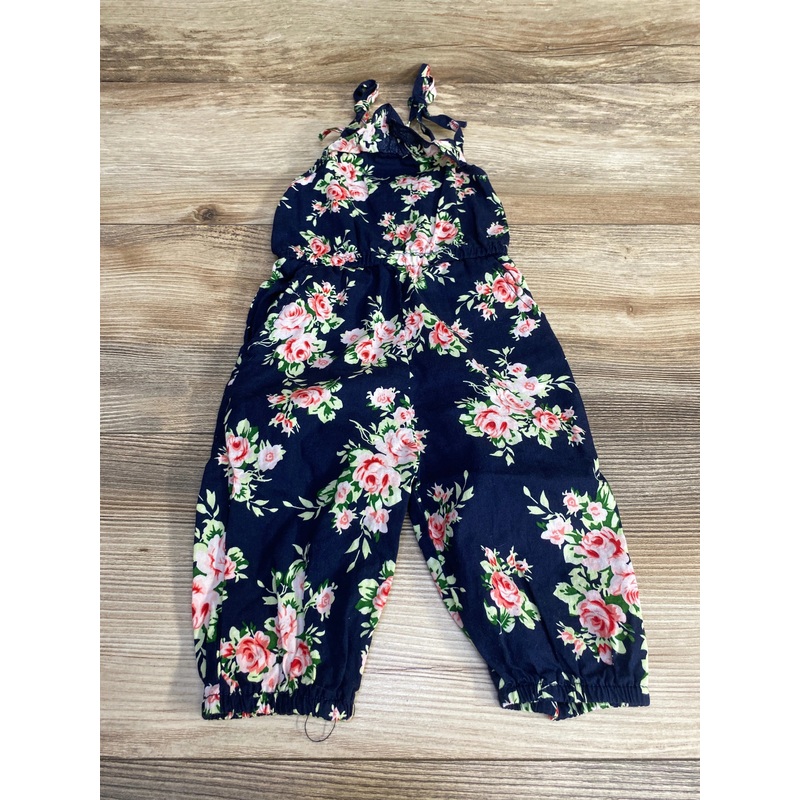 Bailey's Blossoms Floral Romper Navy sz 12-18m Navy 12m