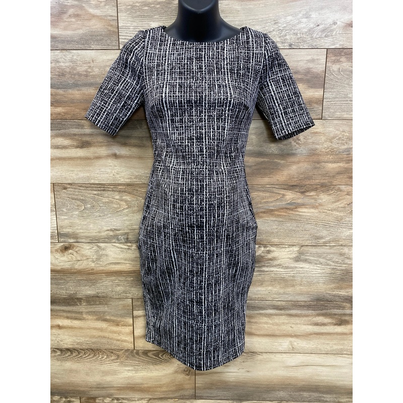 A Pea In The Pod Maternity Jacquard Sheath Dress Black sz Small Black Maternity Small