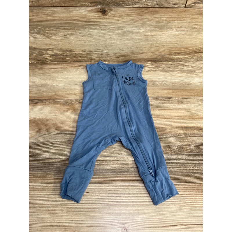 Apostle Sleeveless Bamboo Romper Blue sz 3-6m Blue 3m
