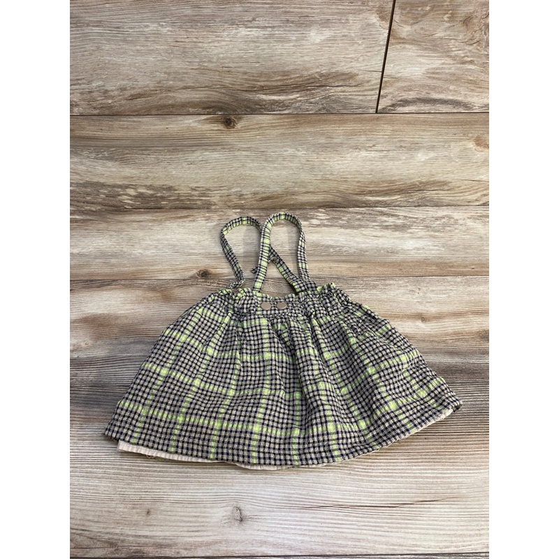 Zara Plaid Suspender Skirt Beige sz 3-4T Beige 3T