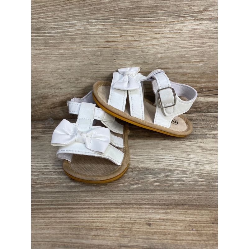White Bow Sandals sz 2c