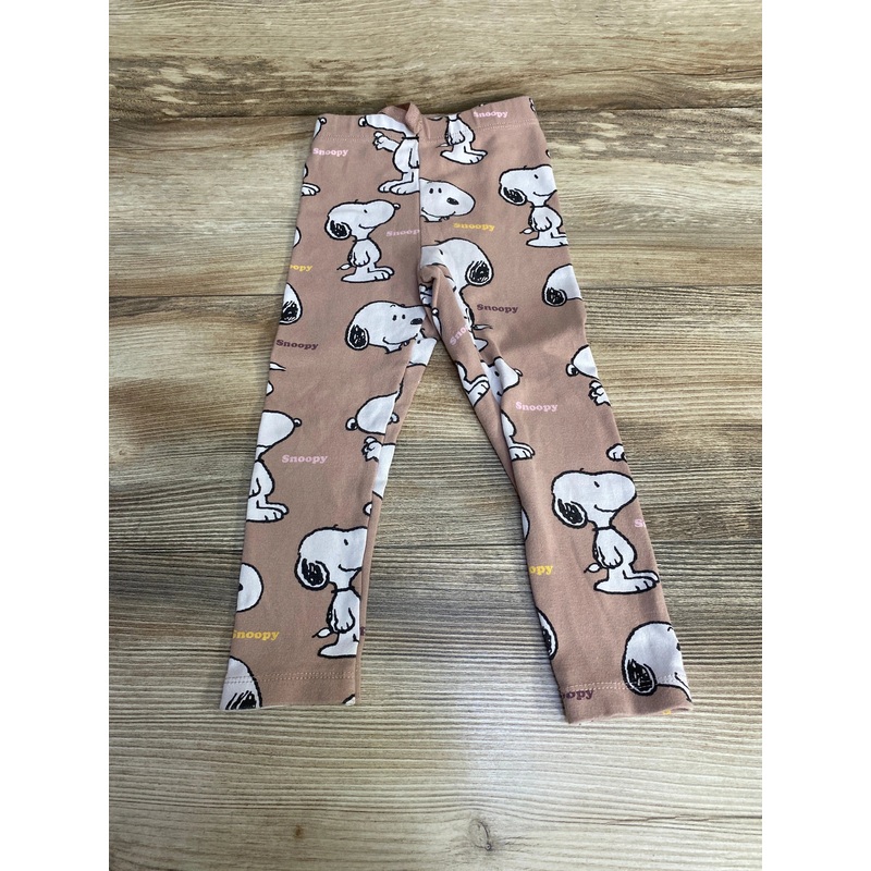 Zara Peanuts Snoopy Leggings sz 2-3T Pink 2T