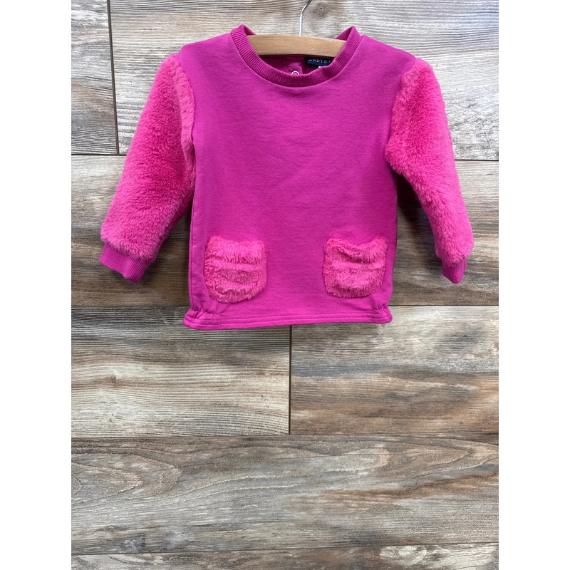 Andy & Evan Plush Sweatshirt Pink sz 12-18m Pink 12m