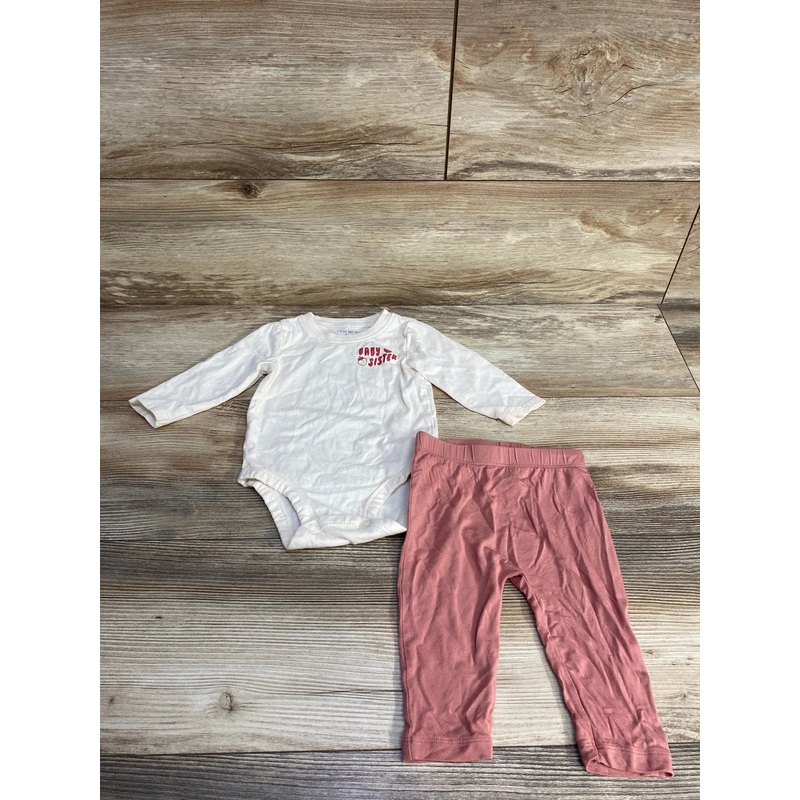 Carter's 2pc Baby Sister Bodysuit & Pants White sz 6m White 6m