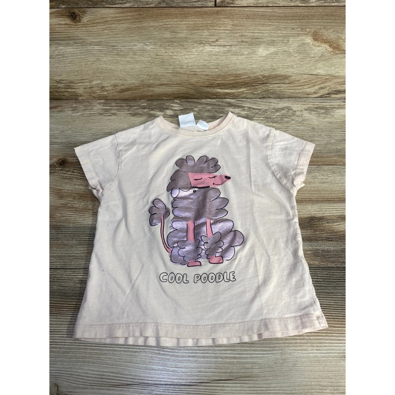 Zara Cool Poodle Shirt Pink sz 3-4T Pink 3T