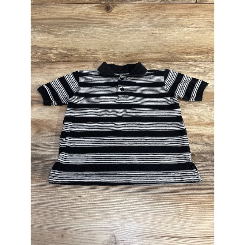 10Threads Striped Polo Shirt Black sz 3T Black 3T