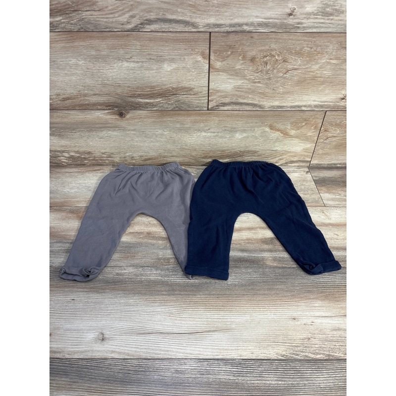 Burt's Bees Baby 2pk Pants Navy/Grey sz 12m Multicolor 12m