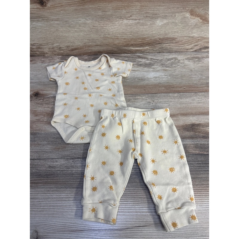 2pc Sun Print Bodysuit & Pants Yellow sz 3m Yellow 3m