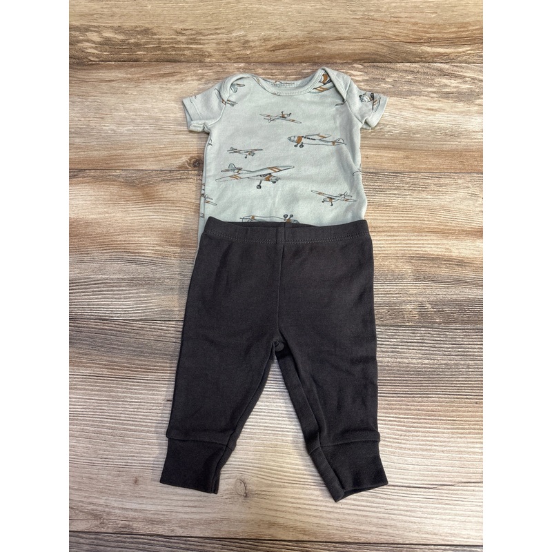 Carter's 2pc Airplane Print Bodysuit & Pants Green sz 3m Green 3m