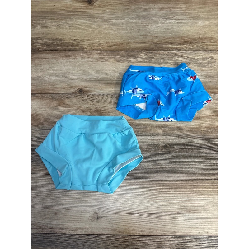 Big Elephant 2pk Reusable Swim Diaper Blue sz 3T