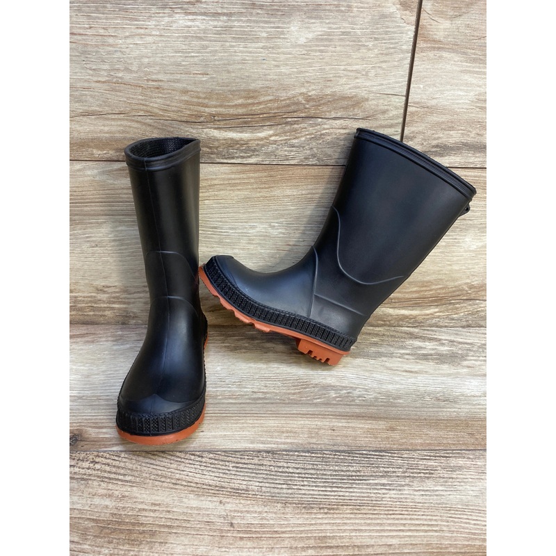 Weather & Chore Kids' Barn Buddy Black Rubber Boots sz 9c