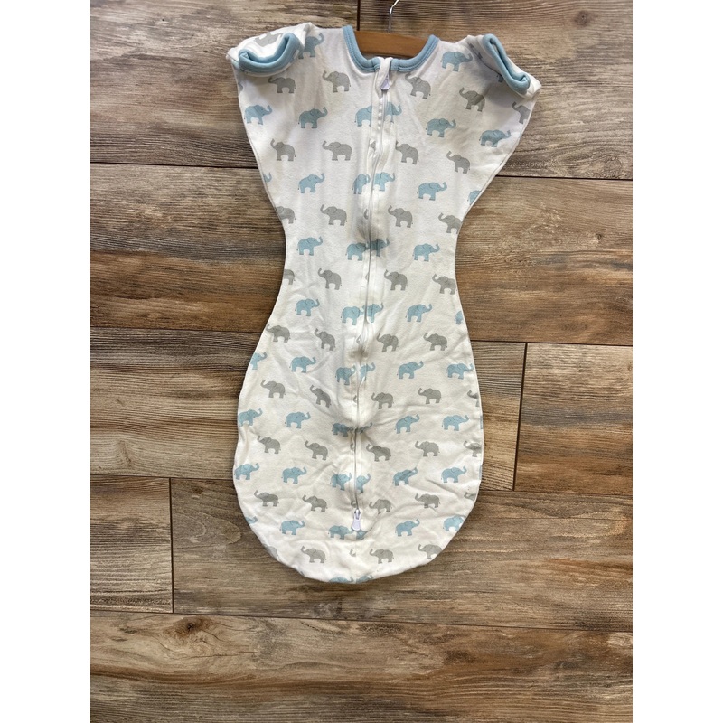Amazing Baby Elephant Print Transitional Swaddle Sack White sz 3-6m White 3m