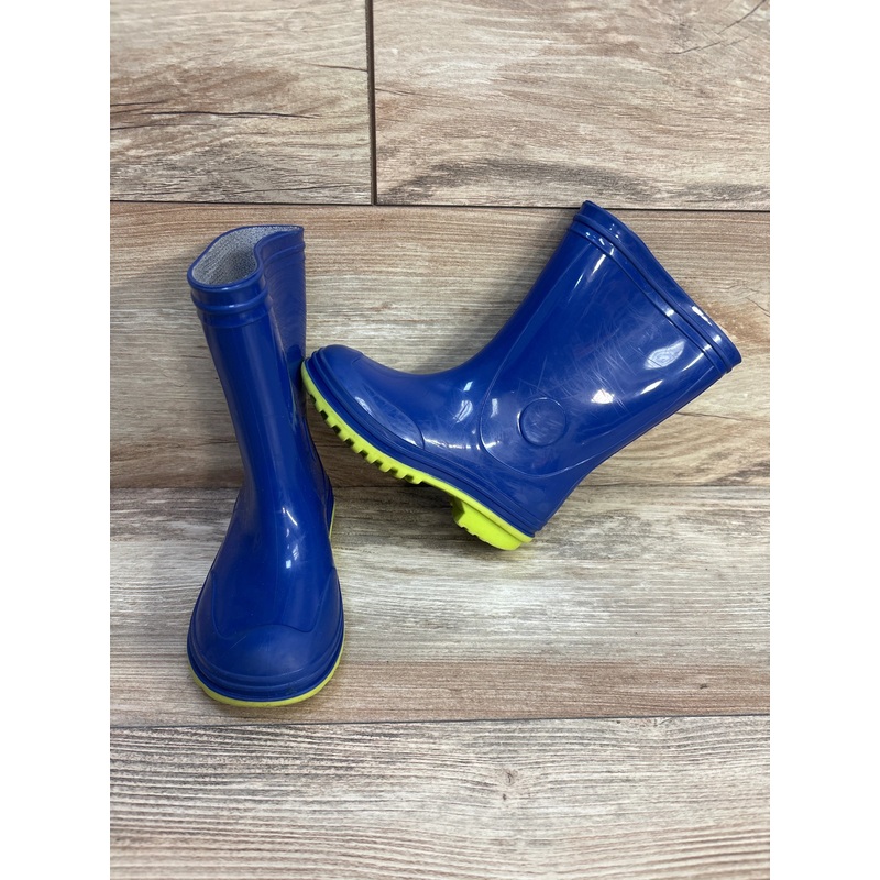 Boys' Basic Colorblock Rain Boots Blue sz 8c