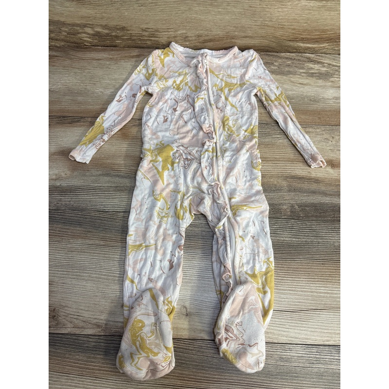 Angel Dear Ruffle Footie White sz 12-18m Pink 12m