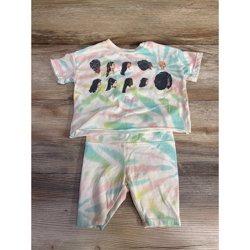 Barbie 2pc Tie-Dye Shirt & Shorts sz 18m Multicolor 18m