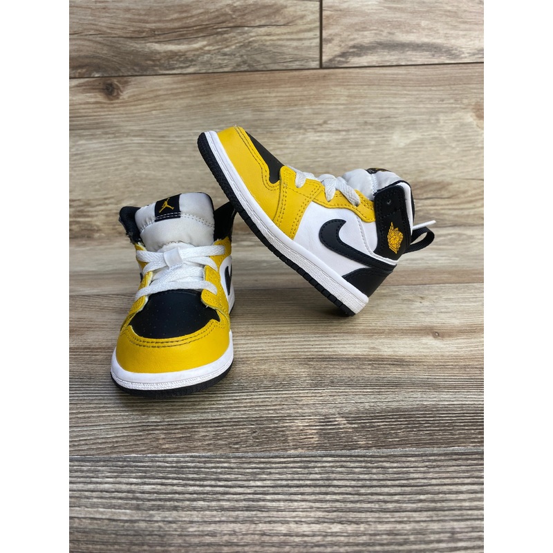Air Jordan 1 Mid TD 'Yellow Ochre' Sneakers sz 7c