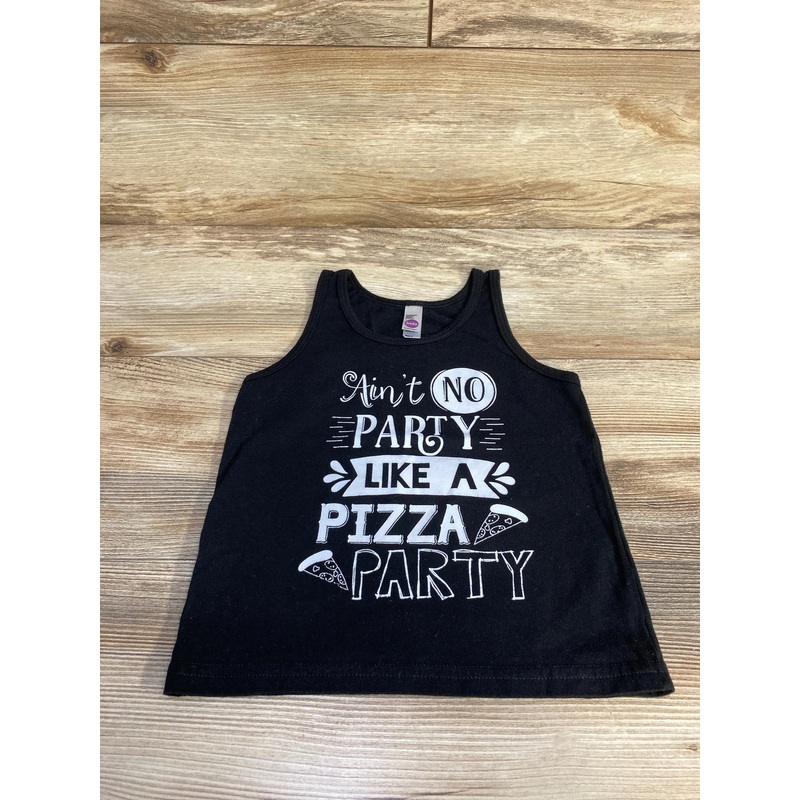 Ain't No Party Like A Pizza Party Tank Top Black sz 4T Black 4T