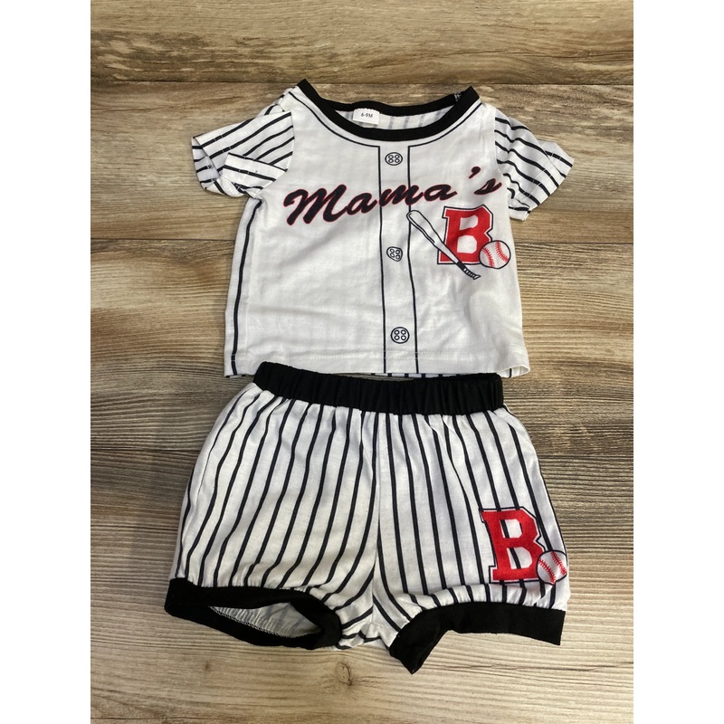2pc Mama's B. Shirt & Shorts White sz 6-9m White 6m