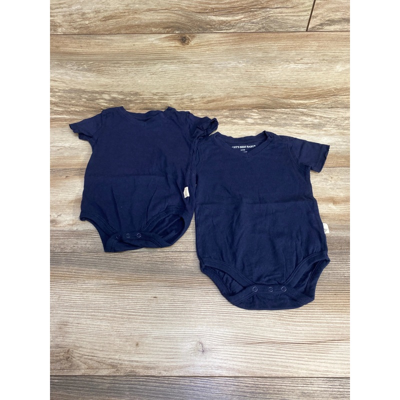 Burt's Bees Baby 2pk Bodysuits Navy sz 6-9m Navy 6m