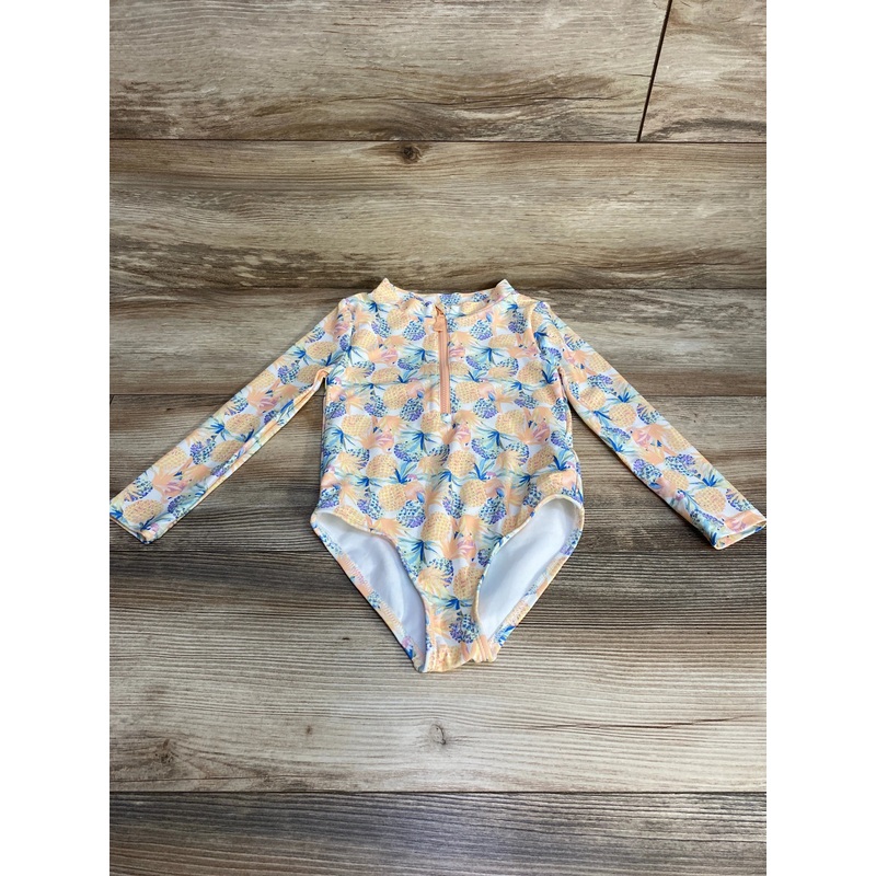 Carter's 1pc Pineapple Rashguard Swimsuit White sz 3T White 3T