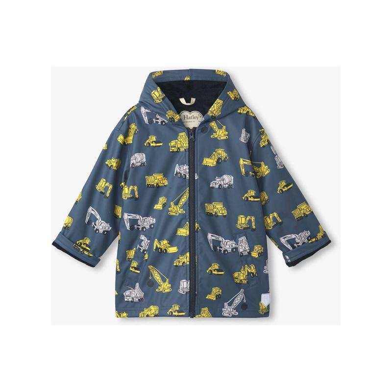 Hatley Under Construction Colour Changing Zip Up Rain Jacket 2