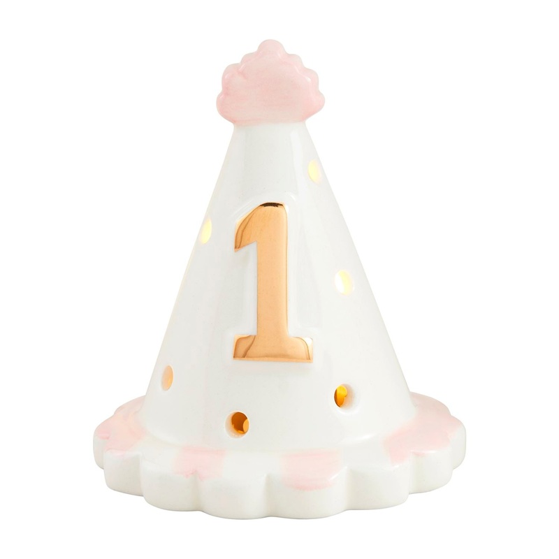 Mud Pie Birthday Hat Light-Up Sitter Pink