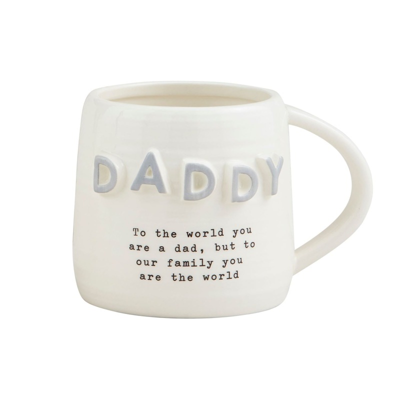 Mud Pie Chunky Letter Mug Gray Daddy