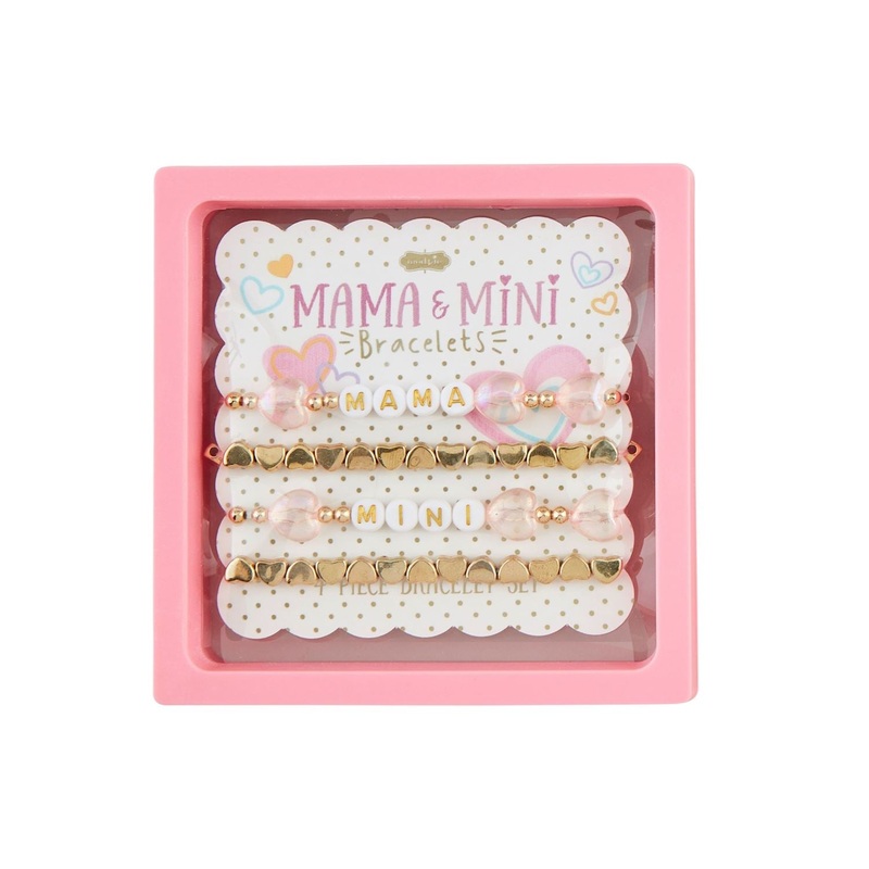 Mud Pie Mama And Mini Beaded Bracelets Pink