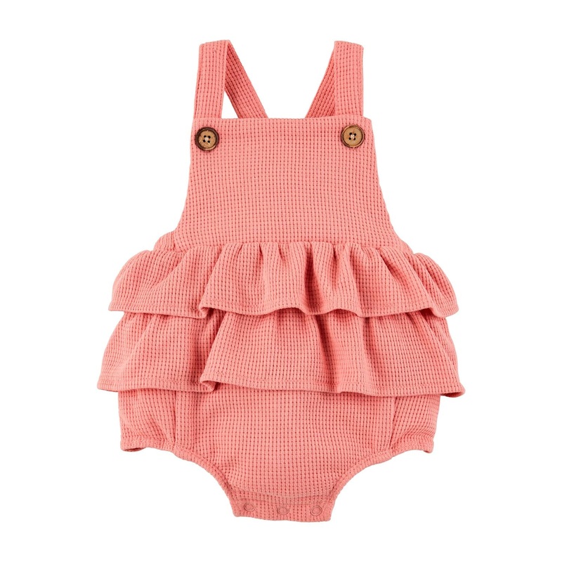 Mud Pie Pink Ruffle Bubble 0-3M