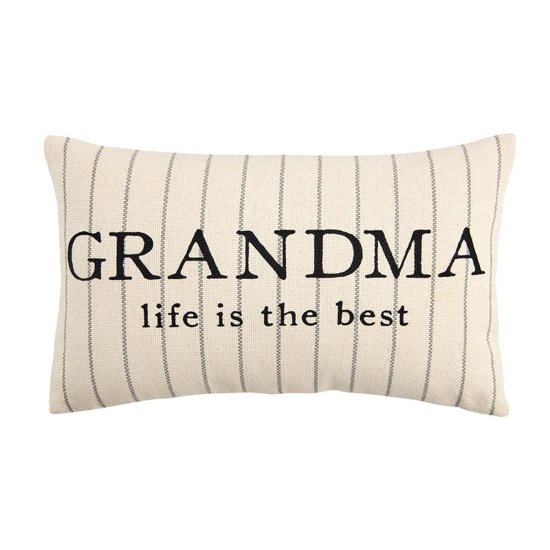 Mud Pie Striped Pillow Grandma