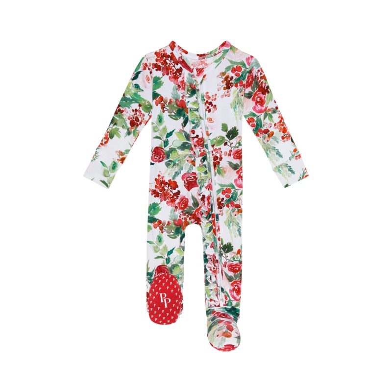 Posh Peanut Beatrix Footie Ruffled Zippered One Piece PM