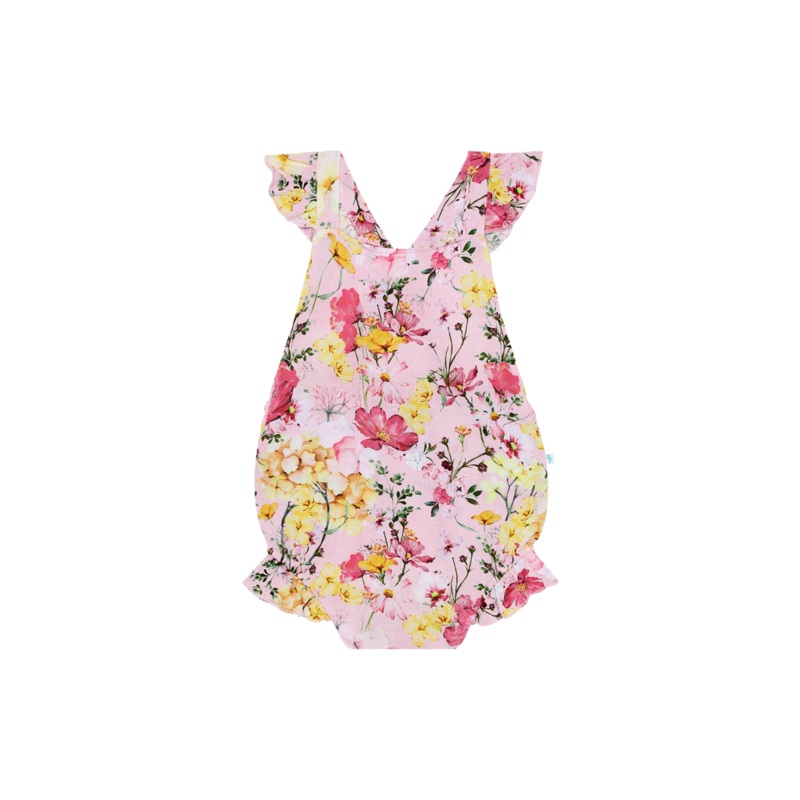 Posh Peanut Gaia Ruffled Strap Bubble Romper 3-6M