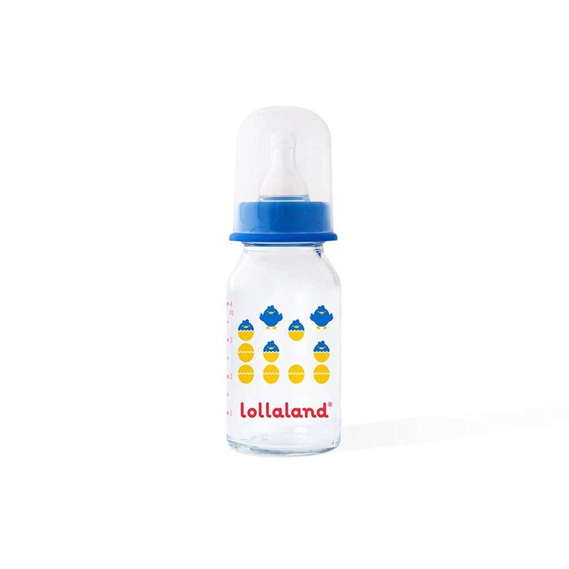Lollaland 4oz Glass Baby Bottle - Brave Blue