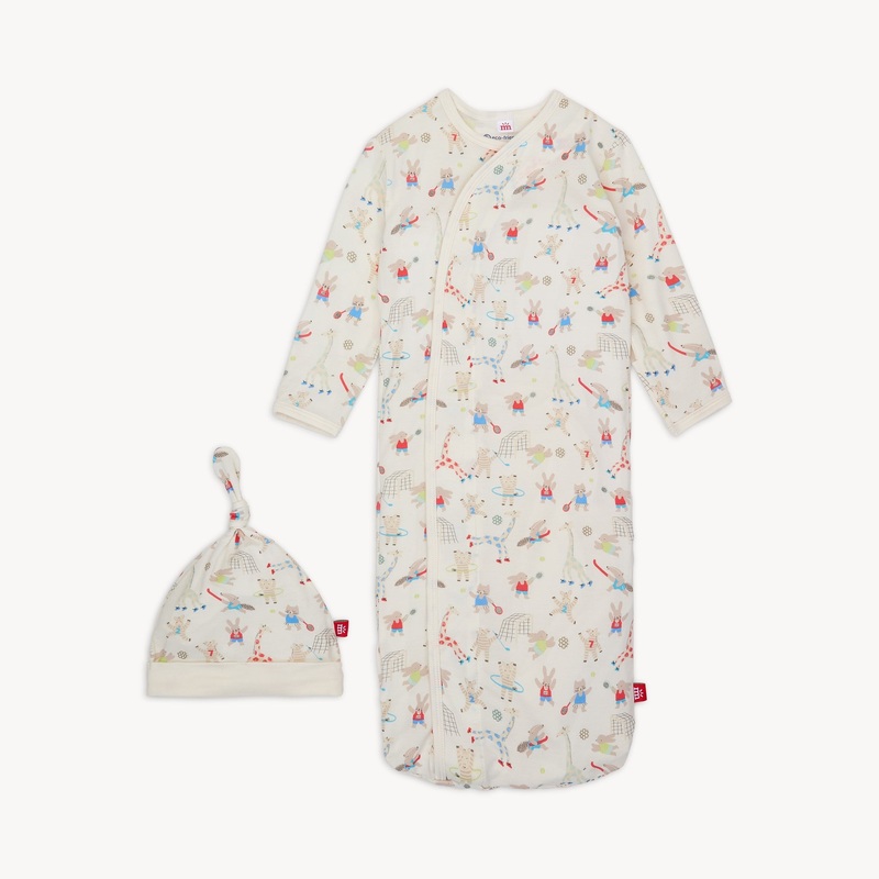 Magnetic Me Furry Field Day Modal Gown + Hat, Newborn-3M