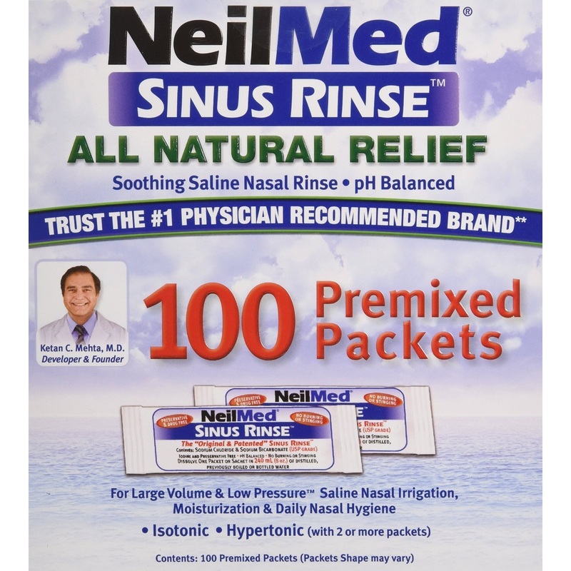 NeilMed Sinus Rinse Premixed Packets - 100 Regular Packets